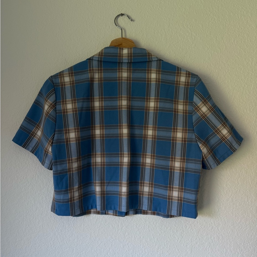 Aritzia Sunday Best Cropped Plaid Top - Picture 6 of 10